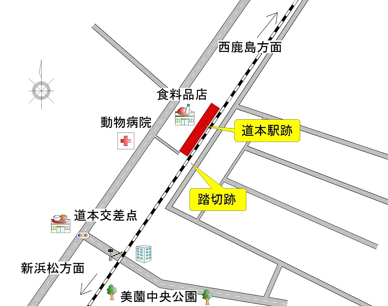 遠州道本駅の地図