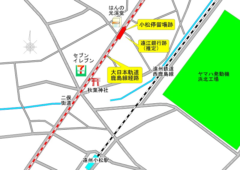 小松停留場の地図