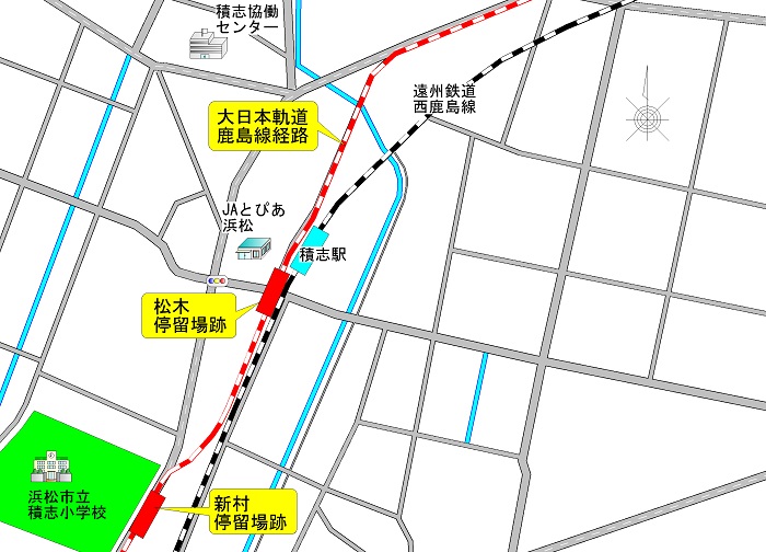 松木停留場跡の地図