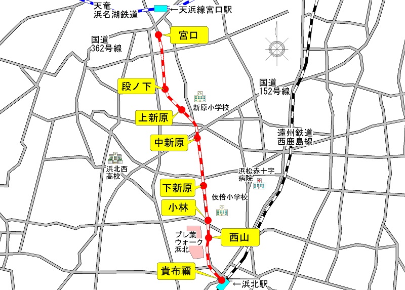 西遠鉄道路線図